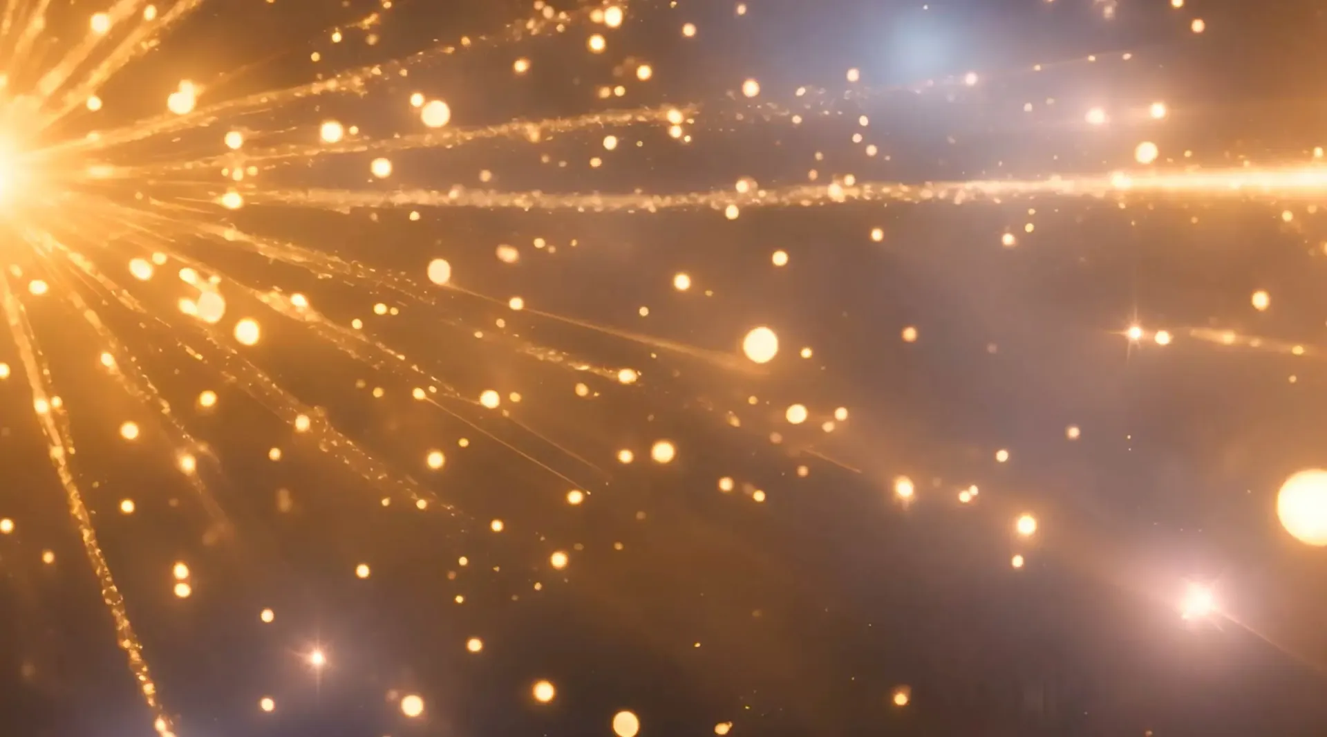 Golden Bokeh Lights Particle Motion Video